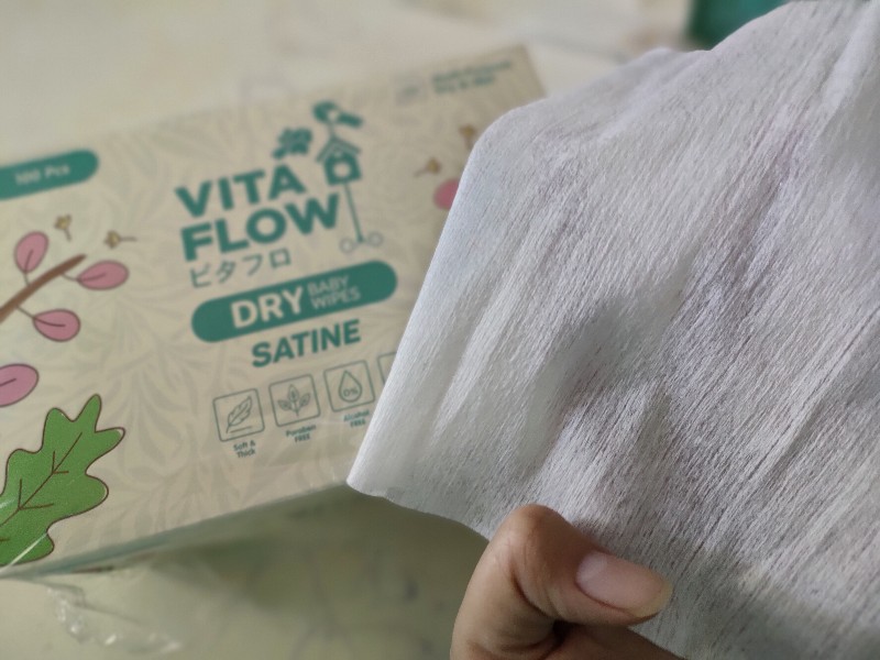 Vitaflow dry wipes satine